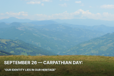 September 26 – Carpathian Day: “Our identity lies in our heritage”